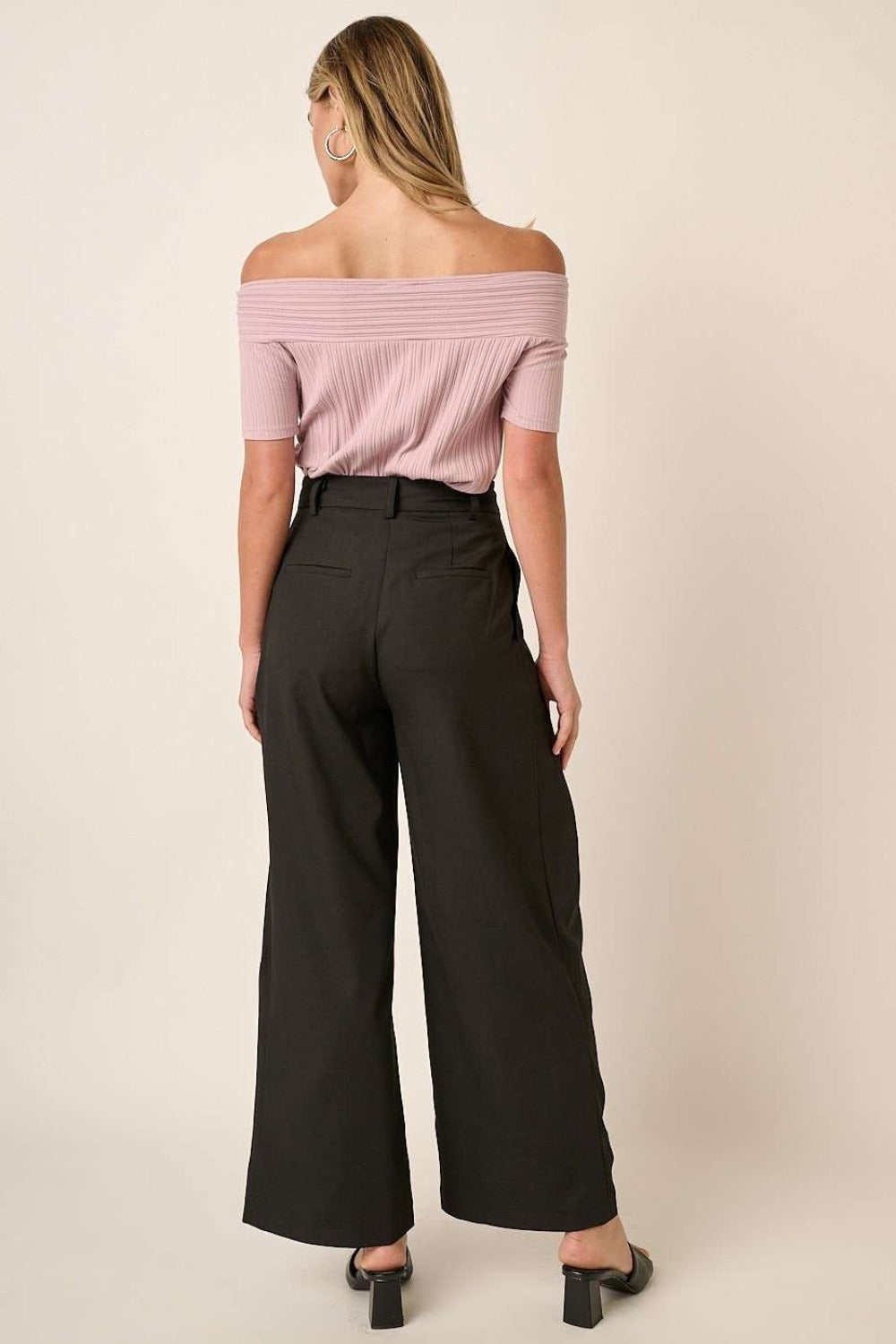 Mittoshop Deep Pleated High Waisted Wide Leg Pants - 1985 the VAULT Boutique