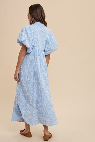 Annie Wear Floral Smock Detail Puff Sleeve Dress - 1985 the VAULT Boutique