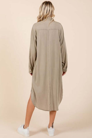 Mittoshop Button Down Long Sleeve Shirt Dress - 1985 the VAULT Boutique