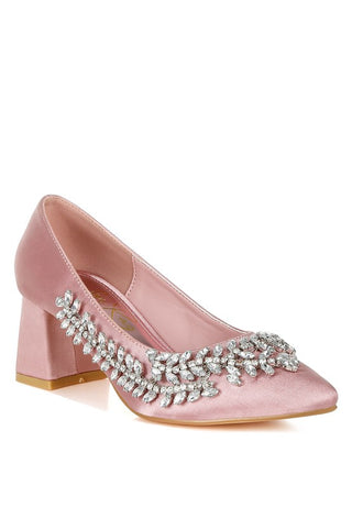 Abatina Satin Diamante Embellished Pumps - 1985 the VAULT Boutique