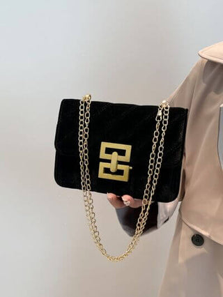 Solid Color Chain Shoulder Bag - 1985 the VAULT Boutique