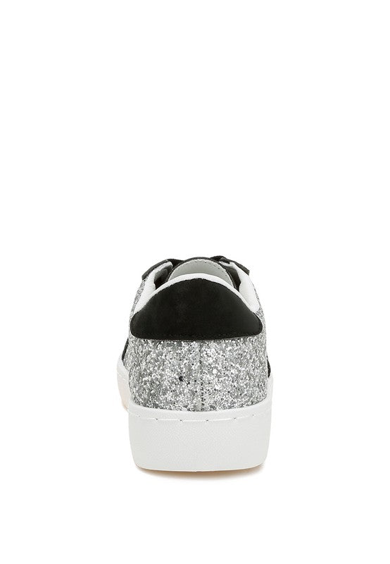 Shinding Glitter Star Chunky Sneakers - 1985 the VAULT Boutique