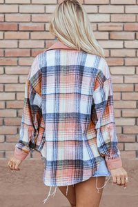 Plaid Button Up Long Sleeve Shacket - 1985 the VAULT Boutique