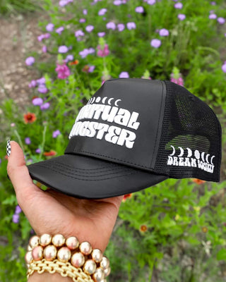 BLACK "SPIRITUAL GANGSTER" TRUCKER HAT - 1985 the VAULT Boutique