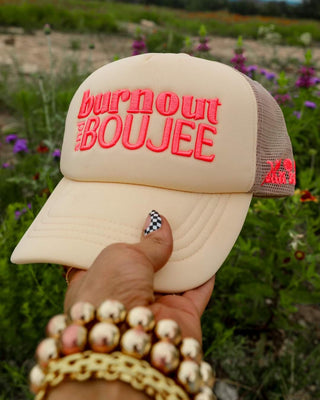 CREAM "BURNOUT BOUJEE" TRUCKER HAT - 1985 the VAULT Boutique