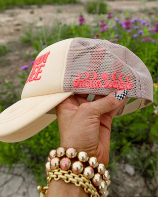 CREAM "BURNOUT BOUJEE" TRUCKER HAT - 1985 the VAULT Boutique