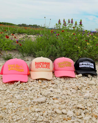 PINK"MANIFEST THAT SHIT" TRUCKER HAT - 1985 the VAULT Boutique