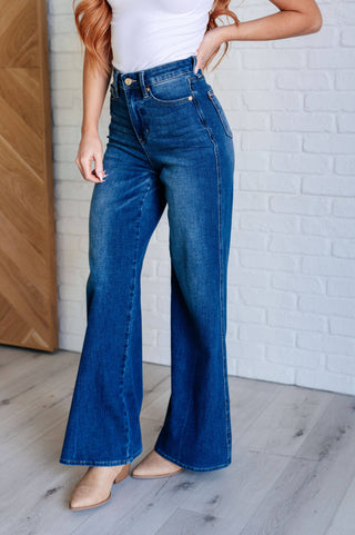 Eliza High Rise Control Top Retro Wide Leg Jeans - 1985 the VAULT Boutique