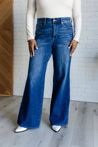 Eliza High Rise Control Top Retro Wide Leg Jeans - 1985 the VAULT Boutique