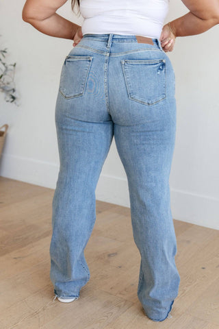 Mildred High Rise V Front Waistband Straight Jeans - 1985 the VAULT Boutique