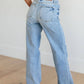 Mildred High Rise V Front Waistband Straight Jeans - 1985 the VAULT Boutique