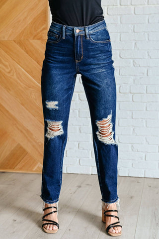 Montana High Rise Rigid Magic Distressed Straight Jeans - 1985 the VAULT Boutique