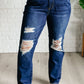 Montana High Rise Rigid Magic Distressed Straight Jeans - 1985 the VAULT Boutique