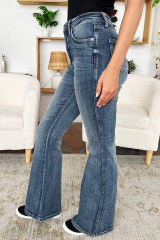 Judy Blue Full Size High Waist Tummy Control Flare Jeans - 1985 the VAULT Boutique