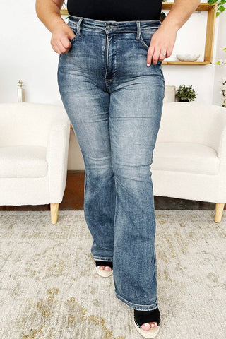 Judy Blue Full Size High Waist Tummy Control Flare Jeans - 1985 the VAULT Boutique