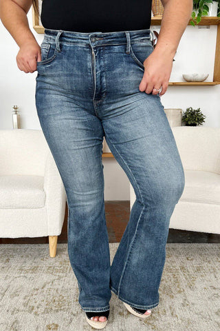 Judy Blue Full Size High Waist Tummy Control Flare Jeans - 1985 the VAULT Boutique