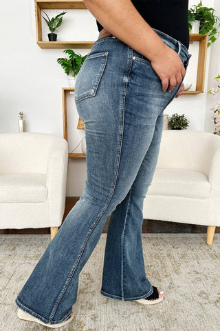 Judy Blue Full Size High Waist Tummy Control Flare Jeans - 1985 the VAULT Boutique