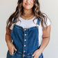 Priscilla High Rise Crop Wide Leg Denim Overalls - 1985 the VAULT Boutique