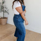 Priscilla High Rise Crop Wide Leg Denim Overalls - 1985 the VAULT Boutique