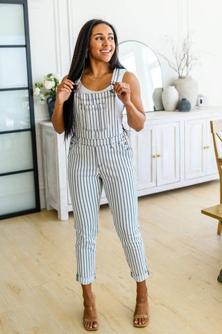 Railroad Stripe Overalls - 1985 the VAULT Boutique