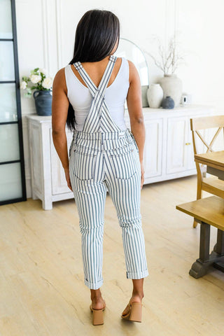 Railroad Stripe Overalls - 1985 the VAULT Boutique