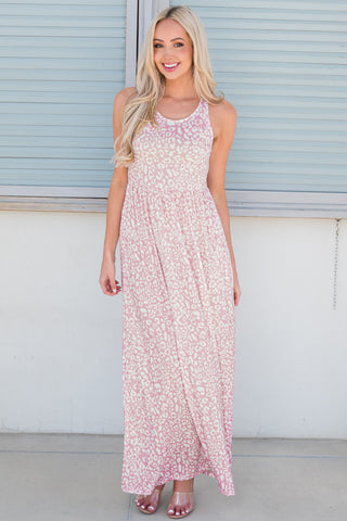 Leopard Round Neck Sleeveless Maxi Dress - 1985 the VAULT Boutique