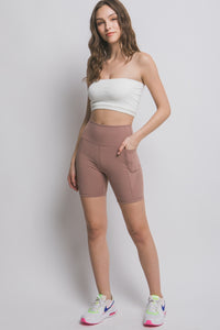 Love Tree High Waist Seam Detail Active Shorts - 1985 THE VAULT