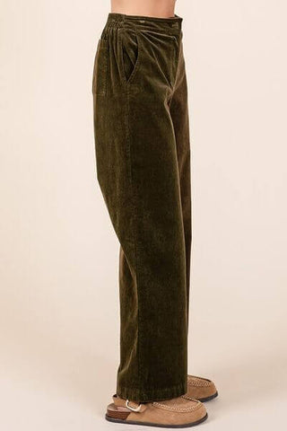 Mittoshop Corduroy Back Elastic Waist Pants - 1985 the VAULT Boutique