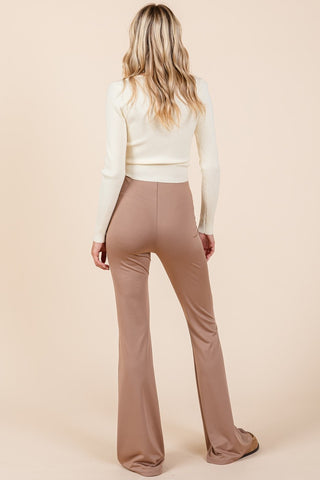 Mittoshop Stretchy Soft Elastic Waist Flare Pants - 1985 the VAULT Boutique