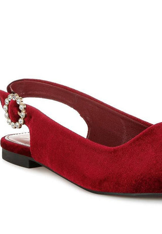 Dolan Velvet Slingback Flat Sandals - 1985 the VAULT Boutique