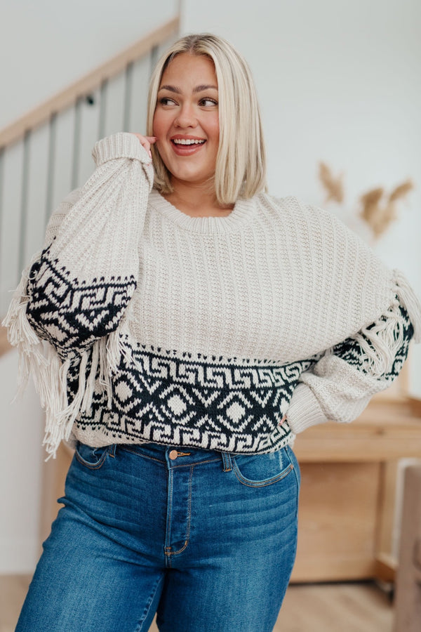 Don't Waver Fringe Detail Sweater - Happily Ever Atchison Shop Co.