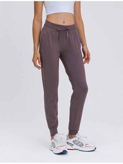 Double Take Tied Joggers with Pockets - Happily Ever Atchison Shop Co.