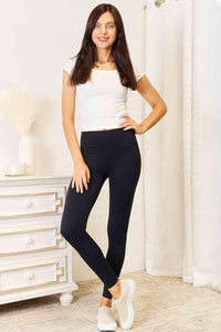 Double Take Wide Waistband Sports Leggings - Happily Ever Atchison Shop Co.