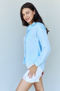 Doublju She Means Business Striped Button Down Shirt Top - Happily Ever Atchison Shop Co.