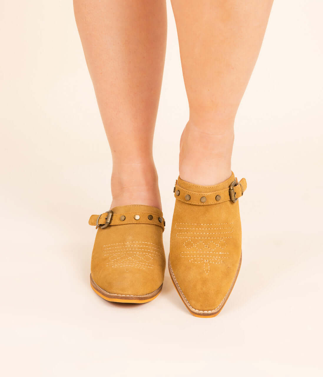 Drancy Western Mule in Tan