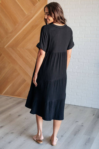 Always Learning Dolman Sleeve Dress in Black - 1985 the VAULT Boutique