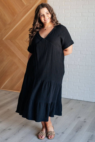 Always Learning Dolman Sleeve Dress in Black - 1985 the VAULT Boutique