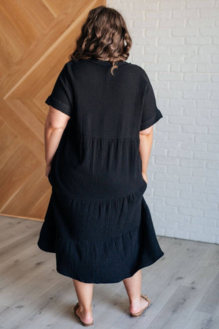 Always Learning Dolman Sleeve Dress in Black - 1985 the VAULT Boutique