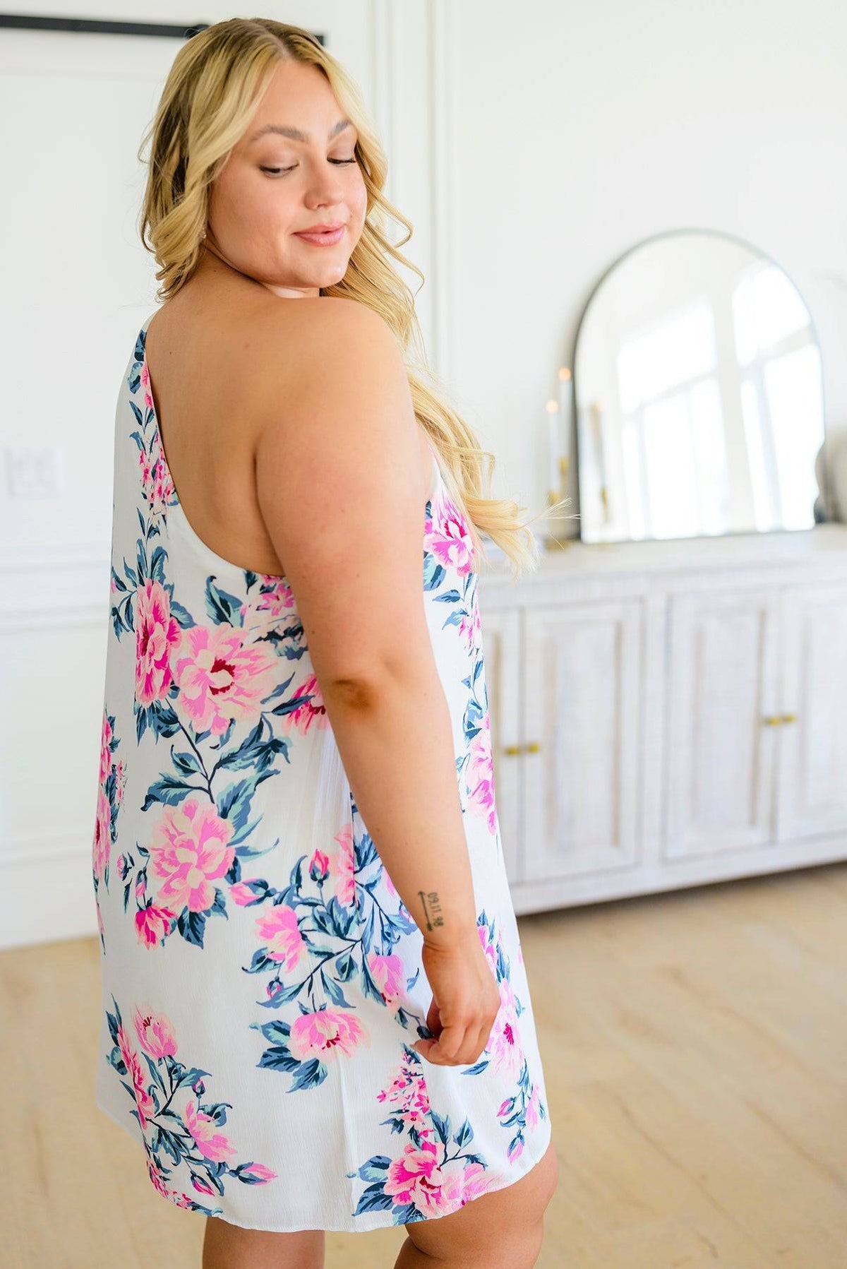 Forever Smitten Floral One Shoulder Dress - 1985 the VAULT Boutique