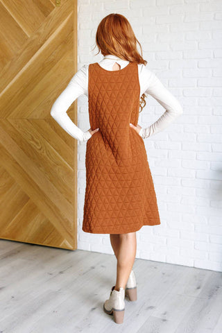 Free Falling Quilted Midi Dress - 1985 the VAULT Boutique