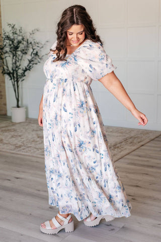 Gentle Yet Strong Balloon Sleeve Floral Dress - 1985 the VAULT Boutique