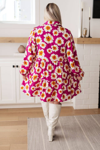 Magnificently Mod Floral Shirt Dress - 1985 the VAULT Boutique