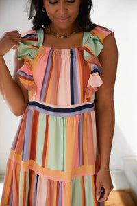 Painted Palette Midi Dress - 1985 the VAULT Boutique