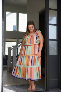 Painted Palette Midi Dress - 1985 the VAULT Boutique