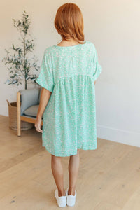 Rodeo Lights Dolman Sleeve Dress in Mint Floral - 1985 the VAULT Boutique