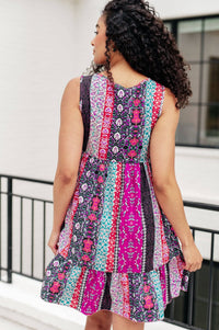 That's So Boho Mixed Print Sleeveless Dress - 1985 the VAULT Boutique