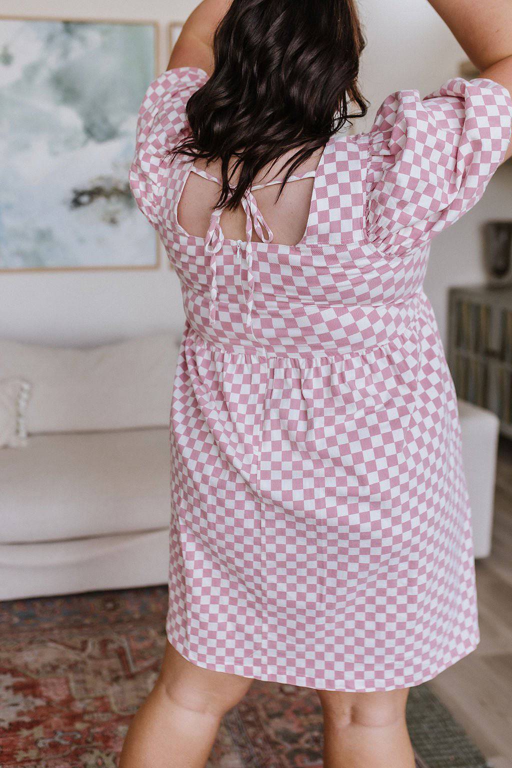 The Moment Checkered Babydoll Dress - 1985 the VAULT Boutique