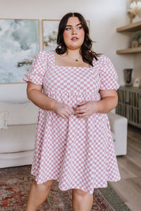 The Moment Checkered Babydoll Dress - 1985 the VAULT Boutique