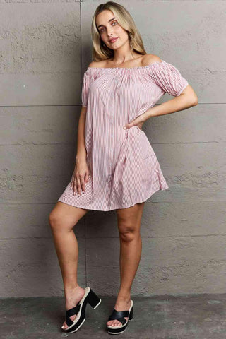 Ninexis Show Compassion Off The Shoulder Mini Dress - 1985 the VAULT Boutique