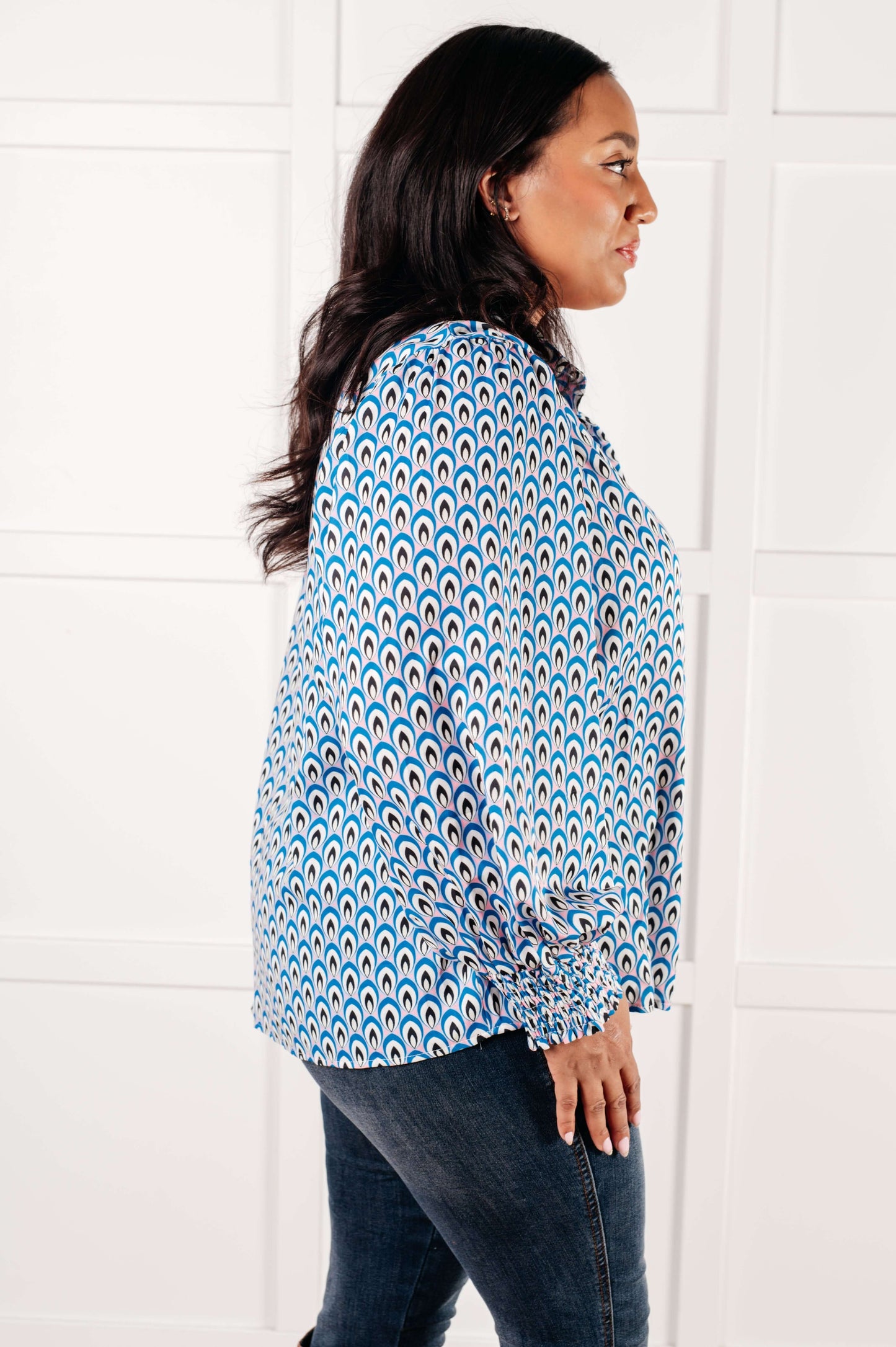 Skies Above Patterned Button Up Shirt - 1985 the VAULT Boutique